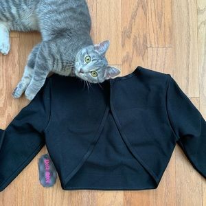 Black Long sleeve Crop Top